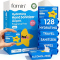 Fomin Mini Hand Sanitizer Wipes 16 Pack (8 Count) - Fragrance Free Mini Wet Wipe - pH Balanced, Biodegradable, Antibacterial On The Go Hand Sanitizing Wipes - Hypoallergenic, Plant-Based Travel Wipe