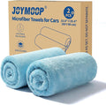 JOYMOOP Microfiber Towels for Cars, 2 Pack 35.4" x 23.6" Car Drying Towel, Blue Reusable Car Towel, Quick Drying Car Microfiber Cleaning Cloth for RVs, SUVs, Trucks