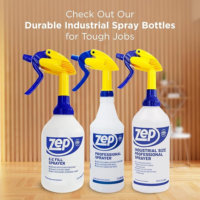 Zep Professional Sprayer Bottle - 32 oz (Case of 36) - HDPRO36 - Versatile Adjustable Nozzle, With A Fine Mist or Powerful Spray; Refillable For Diluted Concentrate