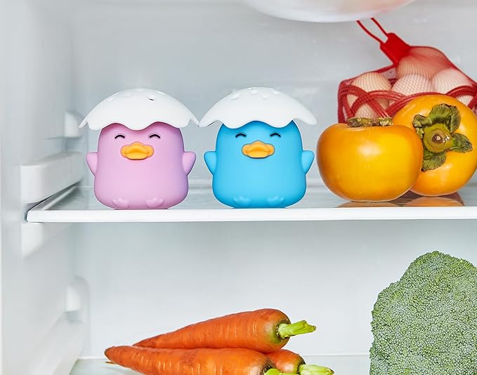 Duck Refrigerator Baking Soda Deodorizer Holder, Odor Absorber and Eliminator, Can Absorb Odor, Food Grade (Purple)