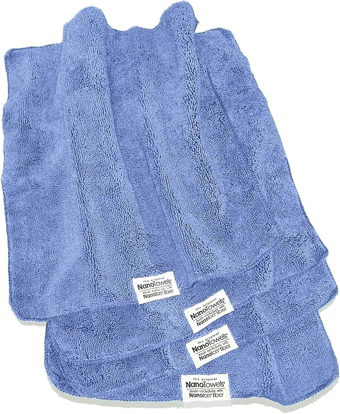 The Amazing Eco Cloth That Cleans Virtually Any Surface with Only Water. No More Paper Towels Or Toxic Chemicals. 4-Pack (14x14, Blue)