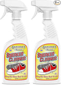 Grandma's Secret Sneaker Cleaner for Rubber, Canvas, Leather - Stain Remover Spray Removes Dirt, Grime, Grass - Shoes Cleaner for Outdoor Slippers, Moccasins - 16 oz, 2 Pack