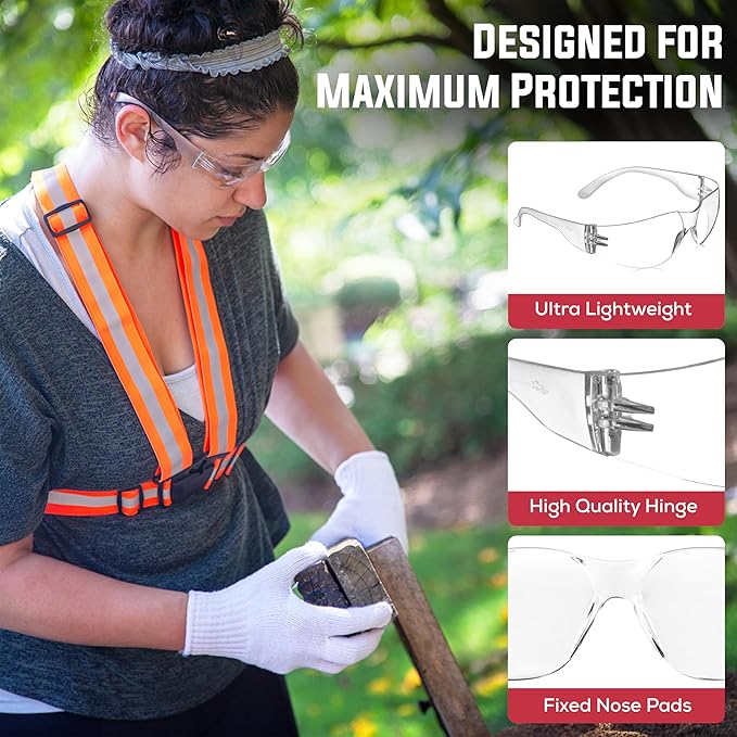 SAFE HANDLER Hyline Anti-Fog Color Safety Glasses Variety, Impact Resistant, Polycarbonate, Anti-Scratch