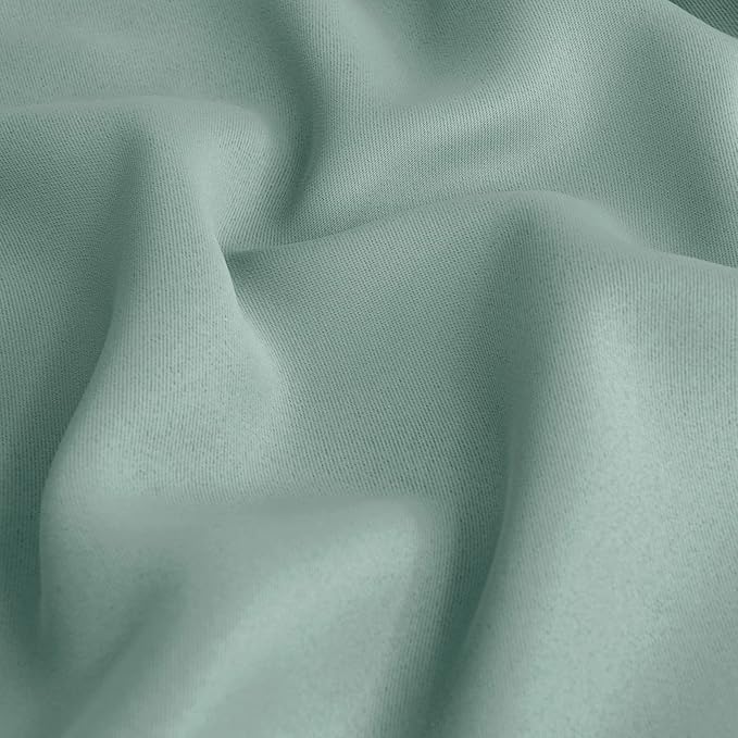 BGment Sage Green Blackout Curtains for Bedroom 63 Inches Length - Rod Pocket Thermal Insulated Room Darkening Drapes for Living Room Office Privacy Spring Decor, 42 x 63 Inch, 2 Panels