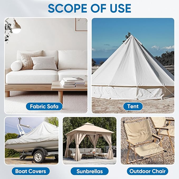 Oversized Canvas Patch 16 "x31, Self-Adhesive Waterproof Canvas Patch Set for Repairing Tents, Couch, Boat Covers, Camping Chairs, Awnings, Car Seats.(Dark Brown)
