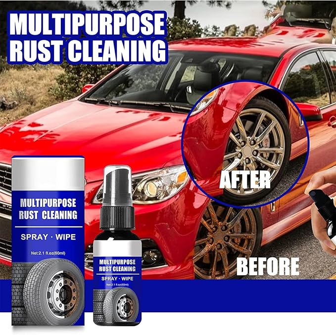 Rust Remover Spray - 2PCS Multipurpose Instant Rust Remover for Metal Parts, Car Care & Cleaning, Rustout Instant Remover Spray