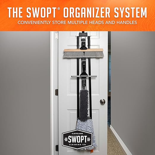 SWOPT Standard 48” Steel Handle – Ergonomic Design Eliminates Loose Handles — Interchangeable with All SWOPT Cleaning Products for More Efficient Cleaning and Storage