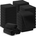 200 Pieces Microfiber Cleaning Cloths Bulk Absorbent Microfiber Towels Reusable Lint-Free Streak Free Wash Rags for House Kitchen Office Restaurants Bar Shop Car, 12 x 12 Inches (Black)