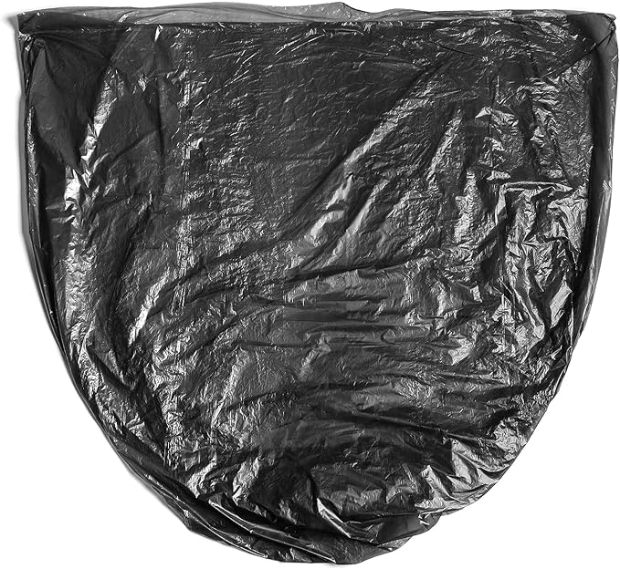 Aluf Plastics High Density Trash Bags, 60 Gallon, 600 Count, 22 Micron (eq), 38" x 60", Black, for Bathroom, Office, Industrial, Commercial, Janitorial, Municipal, Recycling