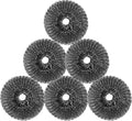 6 Pcs Steel Wool Scrubber, Stainless Steel Scrubber for Cleaning Kitchen and Household Stubborn Messes from Stoves Pans Pots Grill Sink, Replacement Wire Brush Set ( Only Replacement Pad)