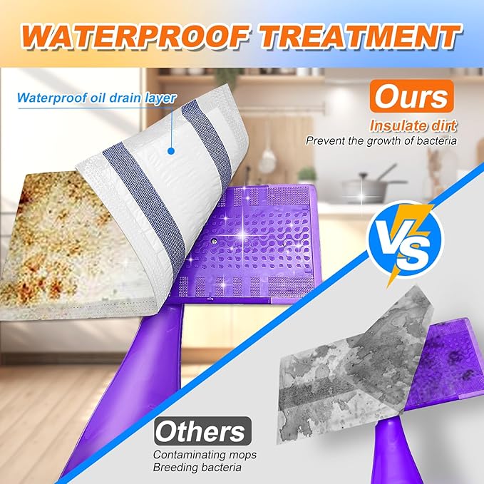Mopping Pad Refill Compatible with Swiffer Wet Jet Mop Disposable Wet Jet Mopping Pads for All Purpose Multi-Surface Hardwood Floor Cleaning Thickness & Absorbent, 24 Count