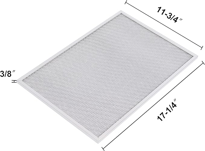 Wadoy BPS1FA36 Range Hood Filter 11-3/4" X 17-1/4" X 3/8", 2 Pack Aluminum Mesh Grease Range Hood Filter with Blue Protective Film (𝐂𝐚𝐧 𝐛𝐞 𝐭𝐨𝐫𝐧 𝐨𝐟𝐟) Compatible with Broan Nutone 99010300E