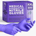 SafeWay Nitrile Disposable Gloves — Multi-Purpose Powder-Free, Non-Latex, Medical Use, and Textured Fingertips for Food Prep, Cleaning, Tattoo, Nursing, Lab, Examination, & More — (8000pcs, 2X Large)