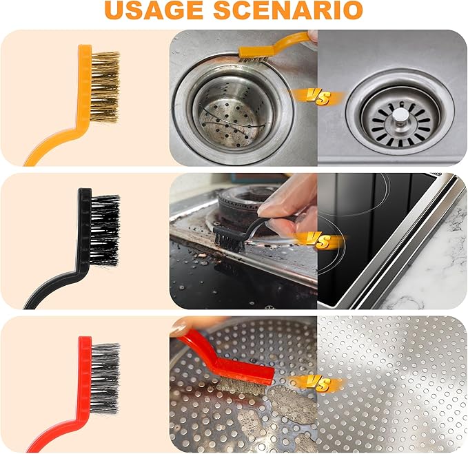Upgraded Razor Blade Scraper with 10pcs Blades and 3Pcs small wire brushes,Scraper Tool for Cleaning Glass Window, Cooktop, Oven, Stove Scraper, Razor Scraper with Buit-In Blade Storage, Gray