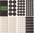 Fursafe&Q Felt Furniture Pads, Furniture Felt Pads for Hardwood Floors -Self Adhesive Chair Leg Floor Protectors, Protect Your Floors from Nicks, Bumps and Scratch, 201 Pcs Brown Beige Chair Feet