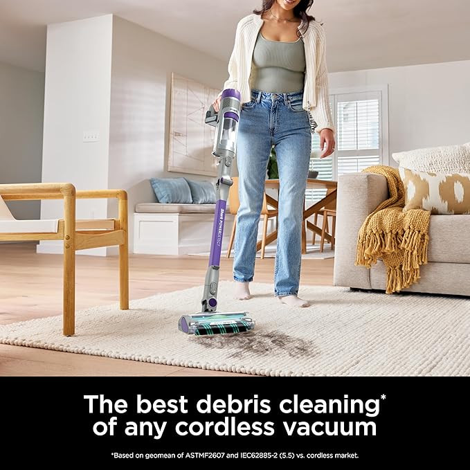 Shark PowerDetect Cordless Stick Vacuum, Powerful Suction, HEPA Filtration, 70-Minute Runtime, Carpet & Hard Floor, Portable, XL Dust Cup, Stick Vacuum for Pet Hair, Dark Gray, IP1251