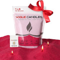 Vogue Candles 1LB Candle Sand with 15 Wicks | Plant-Based Refillable Wax Granules for DIY Candle Making | Clean Burning, Unscented, Smoke-Free, Vegan Candle Refill Kit- Red