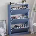 Shoe Cabinet with 3 Flip Drawers, Hidden Wood Shoe Cabinet,Freestanding Shoe Storage Cabinet for Entryway Hallway. 47.2" H*31.5" W*9.45" D