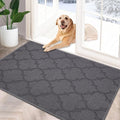 FONEYI Indoor Door Mat, Entrance Rug 24" x 36" Non-Slip Rubber Backing, Machine Washable Entry Rug, Low Profile Absorbent Dirt Trapper Doormat Inside Floor Mats for Entryway, Grey