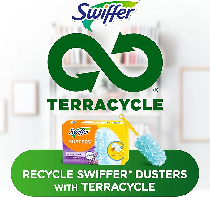 Swiffer Dusters, Ceiling Fan Duster, Multi Surface Refills with Febreze Lavender, 18 Count (Pack of 2)