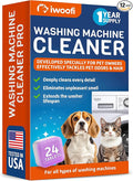 Washing Machine Cleaner Tablets for Pet Owners -Easily Removes Residue Grime Pets Odors and Hard Water Buildup–Formulated for Pet Owners - 24 Pack