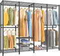 VIPEK V40 Wire Garment Rack Heavy Duty Clothes Rack for Hanging Clothes, Multi-Functional Bedroom Clothing Rack Freestanding Closet Wardrobe Rack, Max Load 1110lbs, Black