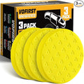 6 Inch Buffing Polishing Pads - 3Pcs Yellow Polish Pad - 6.5 Inch Face for 6 Inch 150mm Backing Plate - High-Density Buffing Sponge Pads for Car Buffer Polisher Compounding, Polishing & Waxing
