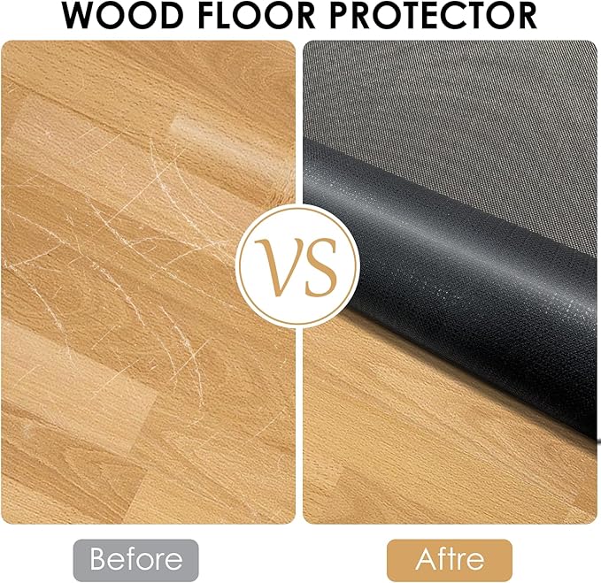 Kuyal Office Chair Mat for Hardwood Floor, 36" x 48" Heavy Duty Desk Chair Mat for Office & Home, Anti Slip, Non-Curve Computer Chair Protector Mat, Light Brown