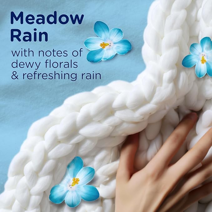 Downy Blends In-Wash Laundry Scent Booster Beads, Meadow Rain Scent, 24.5 OZ, Fabric Sottener Beads and Freshness