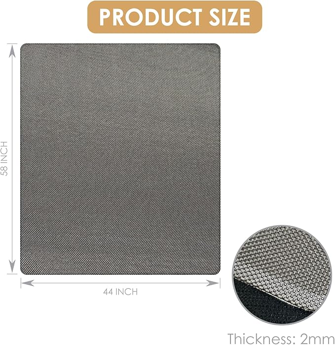 Kuyal Office Chair Mat for Hardwood Floor,44" x 58" Heavy Duty Desk Chair Mat for Office & Home, Anti Slip, Non-Curve Computer Chair Protector Mat, Light Brown