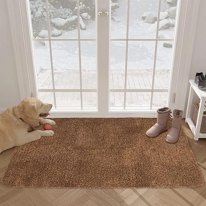 Premium Microfiber Indoor Door Mat – 36"x72" Washable Entry Mat, Non-Slip, Waterproof Backing, Super Absorbent, Low Profile Entryway Doormat for Indoor Entrance