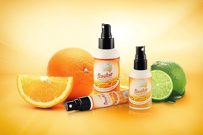 Flushie Pre-Toilet Sprays for Poop Travel Size Toiletries Bathroom Spray for Poop Spray for Toilet Deodorizer Traveling Essentials Poop deodorizer Poop Odor eliminator
