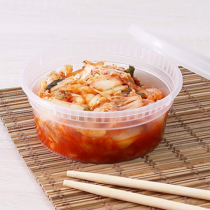 Karat [8oz - 240 ct] Clear PP Injection Molded Round Deli Containers with Lids (FP-IMDC8-PP)