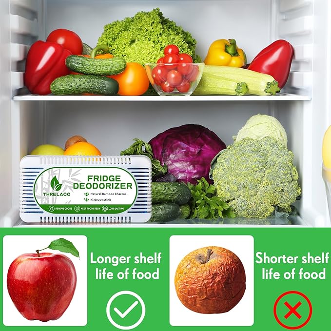 15 Pack Refrigerator Deodorizer Activated Charcoal Fridge Deodorizer Odor Eliminator for Refrigerators Wardrobe Closet Car Coolers and Basement