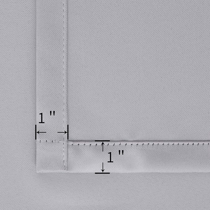 BGment Rod Pocket Blackout Curtains for Bedroom - Thermal Insulated Room Darkening Curtain for Living Room, 52 x 72 Inch, 2 Panels, Light Grey