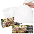 BOS Odor-Sealing Kitchen, Home & Food Small Trash Bags for Waste- Disposable Bags - Scent & Smell Free [Size XL, Color White] (90 count, Pack of 2) (100 Bags)