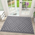 Door Mat Indoor, Non-Slip Rubber Backing Entry Rug & Door Mats, Low-Profile Entryway Rugs, Absorbent Resist Dirt Doormats Machine Washable Inside Floor Door mat,Grey 20"x31.5"