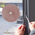 39.4FT Brush Weather Stripping, Neat Pile Self Adhesive Seal Strip for Windows and Door, Weatherstrip for Soundproofing, Windproof, Dustproof, Stronger Stickiness, 0.35'' Wide x 0.35'' Thick, Brown