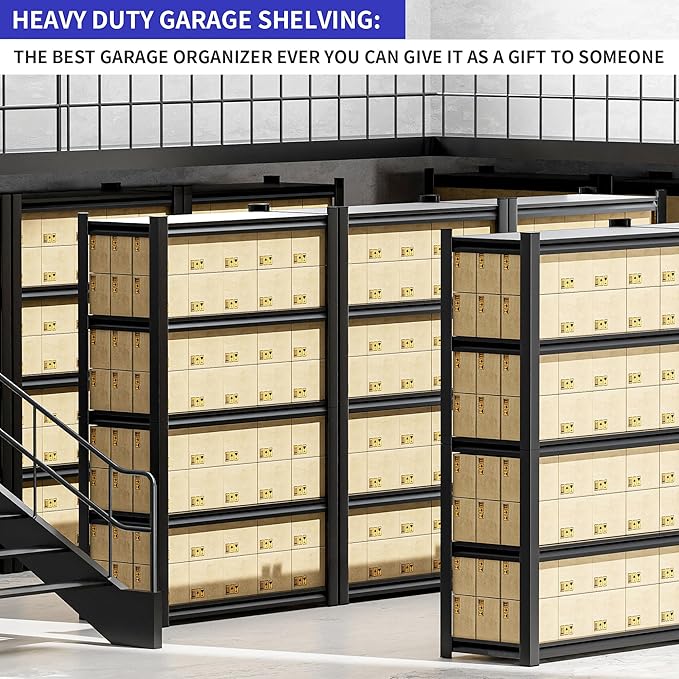 78" H 47.2" Wide 2Pieces Garage Shelving,Thickened Heavy Duty Metal Shelving Adjustable Shelves,Garage Storage Shelves,Shelving Rack Industrial Shelving Tool Shelf for Basement Metro