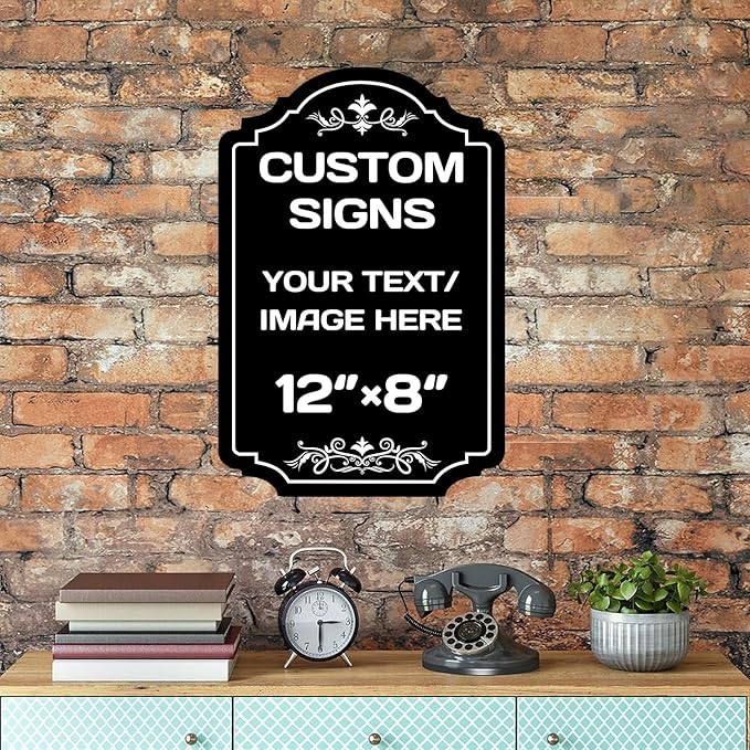 Custom Aluminum Weatherproof Metal Garden Signs - Multiple Sizes, Personalized Text & Picture Here