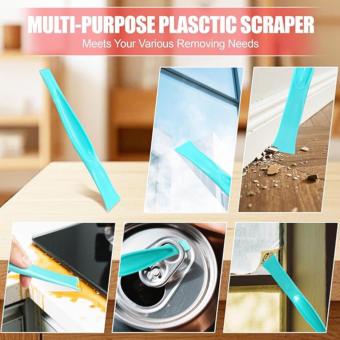 Upgraded Extractable & Magnetic Razor Blade Scraper Tool, 2 Pack Razor Scraper Set with 10 Extra Blades, Scraper tool with Buit-In Blade Storage, Cleaning Scraper Tool, Cooktop, Paint, Glass Scraper