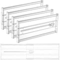 Vtopmart 4 Pack 6" Tall Upgrade Drawer Dividers for Big and Deep Drawer, 12.8"-22.3" Adjustable Expandable Dresser Drawer Organizer, Clear Plastic Separators for Dresser, Baby Supplies, Kitchenware