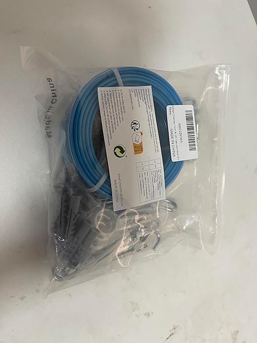 Turnbuckles for Cables Wire, 1/8" X 100Ft Blue PVC Coated Wire Rope Kit, Multi-use Steel Cable for Grape Vines/Clothes Line Outdoors for T Post/String Light Hanging/Garden Wire