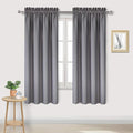 DWCN Blackout Curtains for Bedroom - Thermal Insulated Privacy Energy Saving Rod Pocket Drapes for Living Room, W 38 x L 63 Inch, Grey, Set of 2
