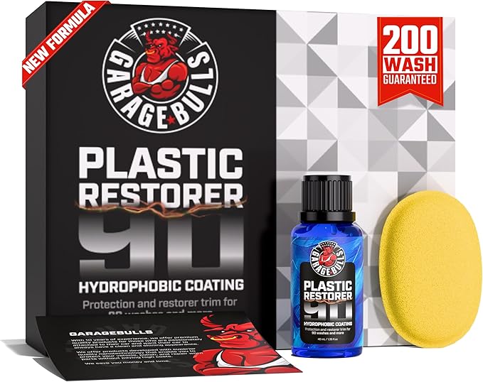 garage bulls Plastic Restorer for Cars - Hydrophobic Ceramic Coating - Ultimate Exterior & Interior Protection with Original Matte Finish