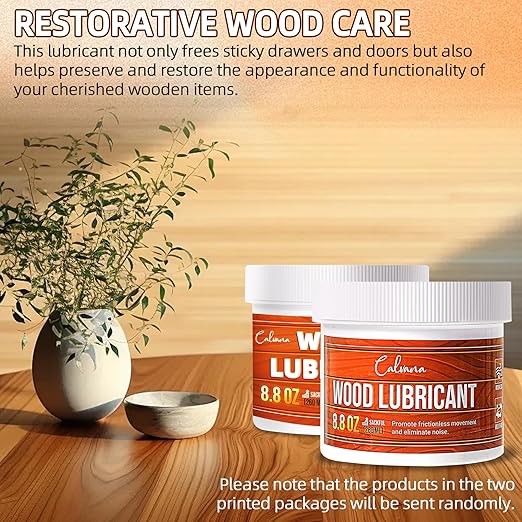 8.8oz Wood Wax for Home Projects,Door Hinge Lubricant,for Wood Drawer Slides,Sliding Glass Door,Window Track, Clear,Unscented, Non-Spray Formula