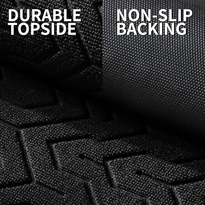Yimobra Front Door Mat Outside Entrance 29.5x17, Waterproof Heavy Duty Outdoor Mats for Front Door, Non Slip Rubber Entry Mat for Garage Patio, Black