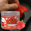 Slime Buddies Car Cleaning Gel Putty - Strawberry Scented Interior Detailing Tool for Cup Holders, Air Vents & Keyboard - Reusable Auto Detailing Accessories - Dust Remover Goop - Gifts for Men Women
