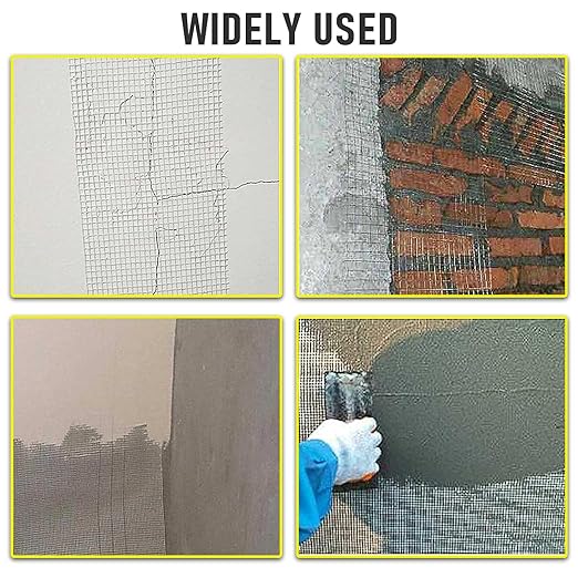 6" 100 Feet Drywall Joint Tape, Self-Adhesive Encrypted Fiberglass Drywall Repair Mesh Tape for Wall Cracks and Seam Patch