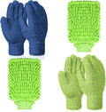6 Pcs Microfiber Dusting Mitt Gloves Microfiber Washable Dusting Gloves Car Wash Mitt for Leaf Cleaning Plant